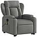 Poltrona Alzapersona Massaggi Elettrica Grigio Scuro Tessuto - Foto miniatura 4