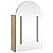 Armadietto Bagno con Specchio e LED ad Arco Rovere 42x13x70 cm - Foto miniatura 4