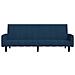 Divano Letto a 2 Posti Blu in Velluto - Foto miniatura 4
