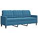 Set di Divani 4 pz con Cuscini e Rinforzi Blu in Velluto - Foto miniatura 4