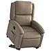 Poltrona Alzapersona Reclinante Elettrica Cappuccino Similpelle - Foto miniatura 3