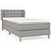 Giroletto a Molle con Materasso Grigio Chiaro 80x200 cm Tessuto - Foto miniatura 1