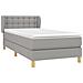 Giroletto a Molle con Materasso Grigio Chiaro 80x200 cm Tessuto - Foto miniatura 3