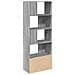 Libreria Grigio Sonoma 70x36x189 cm in Legno Multistrato - Foto miniatura 5