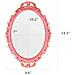 Specchio Ovale Rosa Con Cornice 2 Pezzi Stile Vintage 24,5 X 36 Cm - Foto miniatura 4