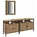 Unità da Bagno 3 pcs Marrone 80 x 30 x 60 cm Legno multistrato - Foto miniatura 1
