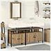 Unità da Bagno 3 pcs Marrone 80 x 30 x 60 cm Legno multistrato - Foto miniatura 2