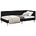 Cornice del letto ad angolo Altro con testiera Nero 90 x 200 cm - Foto miniatura 3