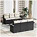 Set Divano da Giardino 7 pcs Nero e Crema 55 x 55 x 37 cm - Foto miniatura 2