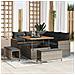 Set Divano da Giardino con cuscino 8 pcs Grigio Poly Rattan - Foto miniatura 2