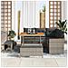 Set Divano da Giardino con cuscino 8 pcs Grigio Poly Rattan - Foto miniatura 3