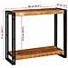 Tavolo consolle 90 x 33 x 75 cm Legno massello di mango ruvido - Foto miniatura 9