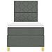 Letto a molle con materasso Grigio scuro 80 x 200 cm Tessuto - Foto miniatura 9