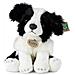 Peluche Cane 30cm Realista Ultra Morbido In Materiale Riciclato Ecologico, Bianco / Nero - Foto miniatura 4
