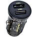 Caricatore Per Auto 2 Usb-a 15w Serie Vanguard Ricarica Rapida, Nero Transparente - Foto miniatura 3