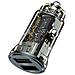 Caricatore Per Auto 2 Usb-a 15w Serie Vanguard Ricarica Rapida, Nero Transparente - Foto miniatura 5