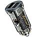 Caricatore Per Auto 2 Usb-a 15w Serie Vanguard Ricarica Rapida, Nero Transparente - Foto miniatura 1