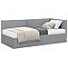 Struttura Letto Angolare con Materasso 2 pcs Grigio chiaro - Foto miniatura 1