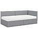 Struttura Letto Angolare con Materasso 2 pcs Grigio chiaro - Foto miniatura 4