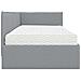 Struttura Letto Angolare con Materasso 2 pcs Grigio chiaro - Foto miniatura 8