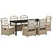 Set da Pranzo per Giardino 7 pcs Beige e Bianco Crema - Foto miniatura 1
