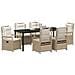Set da Pranzo per Giardino 7 pcs Beige e Bianco Crema - Foto miniatura 3