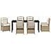 Set da Pranzo per Giardino 7 pcs Beige e Bianco Crema - Foto miniatura 7