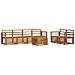 Set divani 7 pcs Naturale Legno di Acacia Massello - Foto miniatura 1
