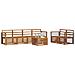 Set divani 7 pcs Naturale Legno di Acacia Massello - Foto miniatura 3