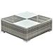 Set Divani da Giardino 6 pz con Cuscini in Polyrattan Grigio - Foto miniatura 5