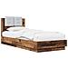 Struttura letto con testata Legno antico Legno ingegnerizzato - Foto miniatura 1