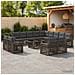 Set Divano da Giardino 14 pz Grigio e Grigio Scuro polyrattan - Foto miniatura 9