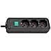 Multipresa Eco-Line con interruttore Con 3 prese italiane 10/16A + schuko Colore nero Cavo 1 4m di tipo H05VV-F 3G1 0 - Foto miniatura 1