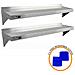 2 Mensole a Muro in Acciaio Inossidabile Inox per Cucina Commerciale Mensole a Parete per Ristoranti Catering Resistente alla Corrosione da 1400mm x 300mm - Foto miniatura 1