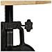 Tavolino 45x (45-62) Cm In Legno Massello Di Mango E Ghisa - Foto miniatura 2