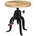 Tavolino 45x (45-62) Cm In Legno Massello Di Mango E Ghisa - Foto miniatura 4