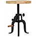Tavolino 45x (45-62) Cm In Legno Massello Di Mango E Ghisa - Foto miniatura 5