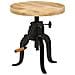 Tavolino 45x (45-62) Cm In Legno Massello Di Mango E Ghisa - Foto miniatura 6