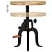 Tavolino 45x (45-62) Cm In Legno Massello Di Mango E Ghisa - Foto miniatura 8