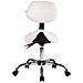 Sgabello Sella da Lavoro Stuttgart in Similpelle I Sedia Studio Ergonomica con Schienale Inclinabile I Sedia Ambulatorio con 5 Ruote Bianco - Foto miniatura 2