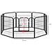Recinto Modulare Per Cani Da Interno Ed Esterno In Metallo E Acciaio 8 Pannelli 79x79cm - Foto miniatura 2