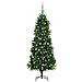 Set Albero Natale Artificiale LED e Palline 240 cm Verde - Foto miniatura 1