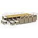 Set Da Pranzo Per Giardino 17pz Con Cuscini In Polyrattan Beige - Foto miniatura 1
