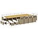Set Da Pranzo Per Giardino 17pz Con Cuscini In Polyrattan Beige - Foto miniatura 10