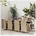 Set Da Pranzo Da Giardino 9 Pz Con Cuscini In Polyrattan Beige - Foto miniatura 1