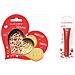 Kit Biscotti Con Cuore In Rilievo + Penna Di Cioccolato Rosso - Foto miniatura 1