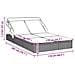 Lettino Doppio Tetto Pieghevole Grigio 213x118x97 cm Polyrattan - Foto miniatura 4