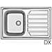 Lavello Incasso Acciaio Inox Mod. Ls04 Cm 80x50 Con Gocciolatoio Sx - Foto miniatura 2