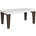 Tavolo Allungabile 90x180/440 Cm Spimbo Mix Piano Bianco Frassino - Gambe Noce - Bianco Frassino /noce - Foto miniatura 1