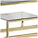 Tavolino Consolle Dorato Acciaio Inossidabile E Vetro Temperato - Foto miniatura 2
